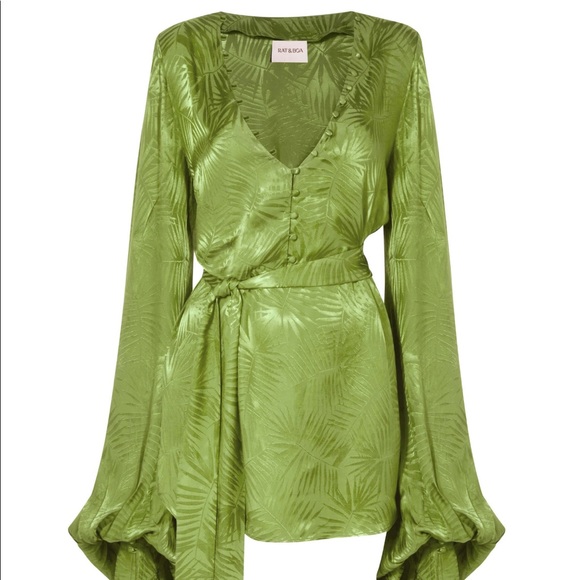Rat & Boa Harlequin Dress in Cypress - Picture 1 of 5